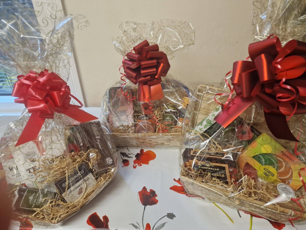 A gift hamper of crackers, cheese and chutney